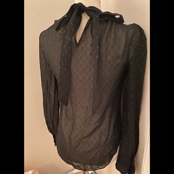 NWT VERONICA BEARD Black Blouse Top - Size 0 - Picture 3 of 5